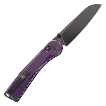 Rapax Wisp Folding Knife Purple G10 Handle VG-10 Plain Edge Black Stonewash Finish MK004-3PLBW