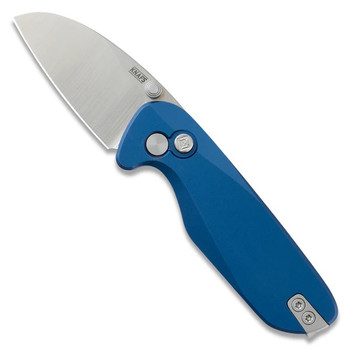 Knafs O.C.T. Folding Knife Blue Aluminum Handle 14C28N Wharncliffe Plain Edge Satin Finish KNAFS-00575