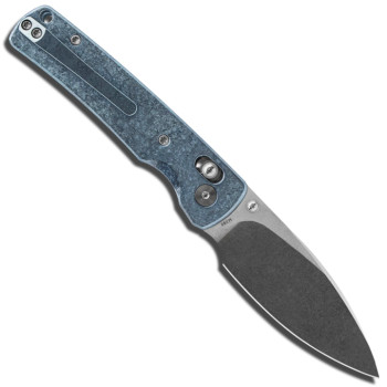 Miguron knives Norsa Folding Knife Crystalized Blue Titanium Handle Elmax Blade MGR634BJBU