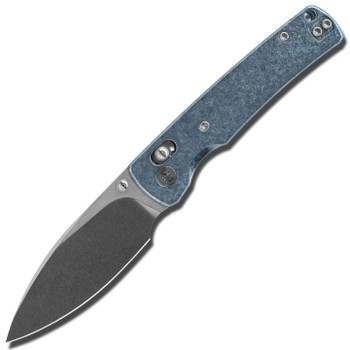 Miguron knives Norsa Folding Knife Crystalized Blue Titanium Handle Elmax Blade MGR634BJBU