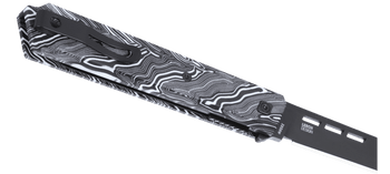 CRKT Slag Folding Knife Black Stainless Steel Handle D2 Plain Edge Black Oxide Finish 7600K