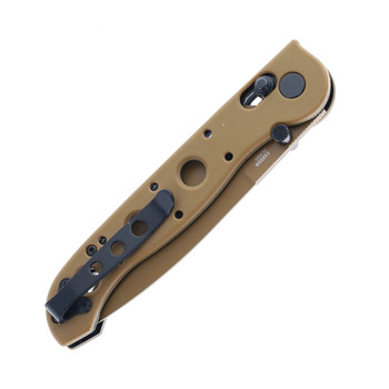 CRKT Folding Knife Desert Tan Grivory Handle D2 Spear Point Plain Edge Tan EDP Finish M16-03XD