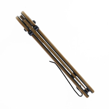 CRKT Folding Knife Desert Tan Grivory Handle D2 Spear Point Plain Edge Tan EDP Finish M16-03XD