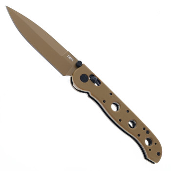 CRKT Folding Knife Desert Tan Grivory Handle D2 Spear Point Plain Edge Tan EDP Finish M16-03XD
