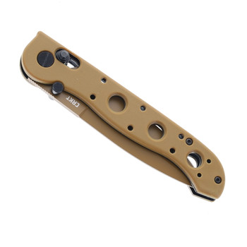 CRKT Folding Knife Desert Tan Grivory Handle D2 Spear Point Plain Edge Tan EDP Finish M16-03XD