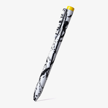 Tactile Turn Pen Abstract Standard Black Splatter Over White/Yellow Accent 10-BA1-SEA-ABY