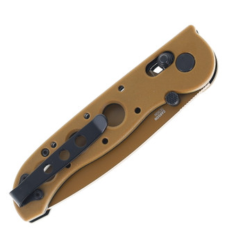 CRKT Folding Knife Desert Tan Grivory Handle D2 Plain Tan EDP Finish M16-02XD