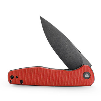 Trivisa Hummingbird-RG JM07-RG-14 Folding Knife Red G10 Handle 14C28N Plain Edge Black Stonewash Finish