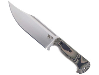 Work Tuff Gear Ranger Fixed Blade Knife Jungle G10 Camo Handle K329 Plain Satin Blade ODG Kydex Sheath