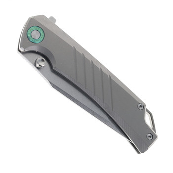 TwoSun Wong Folding Knife Titanium Handle Tanto 14c29n Stonewashed Blade Steel TS597-TANTO