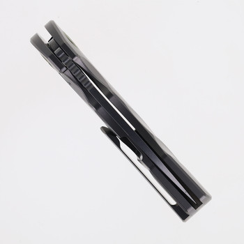 TwoSun Folding Knife Gray Titanium Handle Stonewashed 14c28n Blade TS517-GRAY