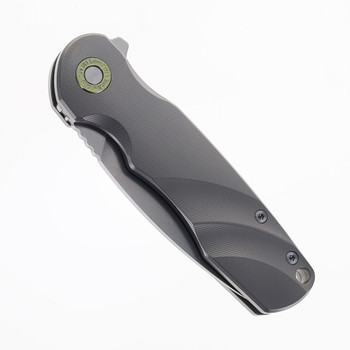 TwoSun Folding Knife Gray Titanium Handle Stonewashed 14c28n Blade TS517-GRAY