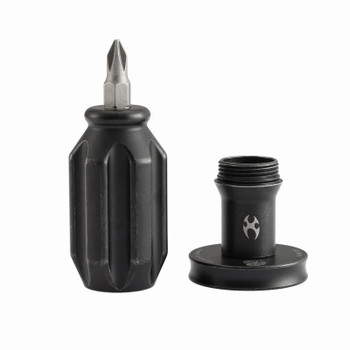 Kansept EDC Bit Driver Blackwash Titanium Multi-Tool With Spinner Top G018P3