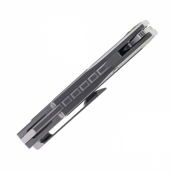 SixLeaf Folding Knife Titanium/Carbon Fiber Handle M390 Plain Edge SL-98-CF