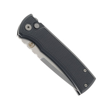 Chaves Pro-Tech Redencion 229 Automatic Knife Black Double Spiral Stipple Aluminum Handle S35VN Blade