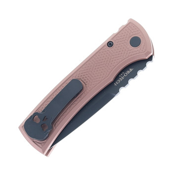 Chaves Pro-Tech Redencion 229 Automatic Knife FDE Double Spiral Stipple Aluminum Handle DLC S35VN Blade