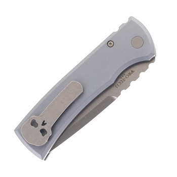 Chaves Pro-Tech Redencion 229 Automatic Knife Gray Aluminum Handle Stonewashed S35VN Blade