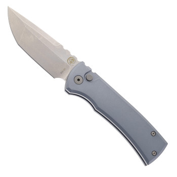 Chaves Pro-Tech Redencion 229 Automatic Knife Gray Aluminum Handle Stonewashed S35VN Blade