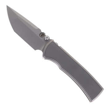 Chaves Redencion 229 Integral Folding Knife Titanium Handle Magnetic Inlay Gray Tanto Stonewashed M390