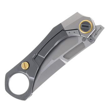 Rike Tyokutuk Folding Knife Integral Titanium Handle M390 Plain Edge