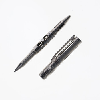 TwoSun LED Business Pocket Pen With Flashlight Titanium Body Black Ink Pen21-LED