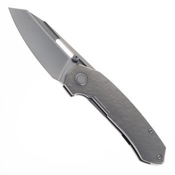 TacKnives Intruder Folding Knife Bead Blast Titanium Handle Stonewashed Magnacut Blade