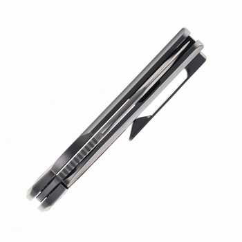 RIGHT Handed Divo Knives Pony Stout V2 Folding Knife Beadblasted  Titanium w/ 80's Camo Satin Vanax Blade