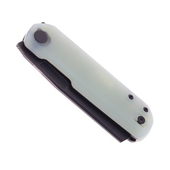 Vero Engineering Avid 2 Folding Knife Jade Titanium Handle S45VN Cleaver Plain Edge Blackwash Finish