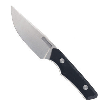 Vero Engineering Myelin Fixed Blade Knife Black G10 Handle M390 Plain Edge Belt Satin Finish