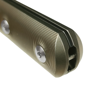 Straight Line Ally Fixed Blade Knife Bronze Titanium Handle M390 Plain Edge Black PVD Finish AL-TBRD