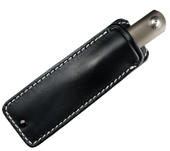 Straight Line Ally Fixed Blade Knife Bronze Titanium Handle M390 Plain Edge Black PVD Finish AL-TBRD