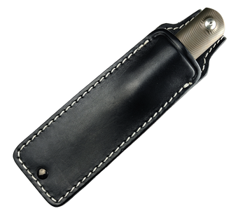 Straight Line Ally Fixed Blade Knife Bronze Titanium Handle M390 Plain Edge Black PVD Finish AL-TBRD