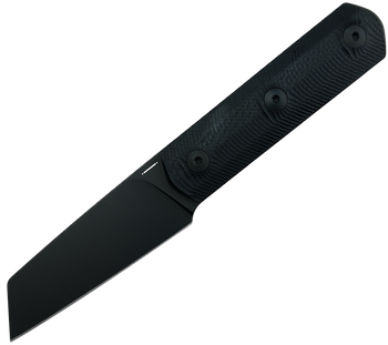 Straight Line Erny Fixed Blade Knife Black G10 Handle M390 Plain Edge Black PVD Finish ER-GBKD