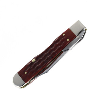 Case Knives Folding Knife Worn Old Red Bone Handle Surgical Steel Clip Point Pain Edge 10309