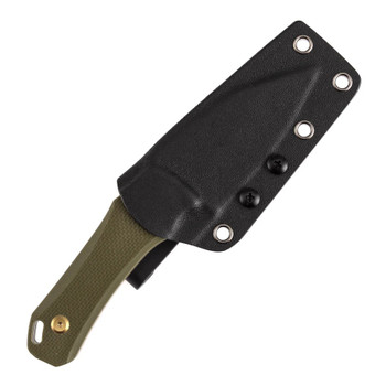 Tenable Loki Fixed Blade Knife Olive Green G10 Handle D2 Plain Edge Rose Gold Finish G1058A3