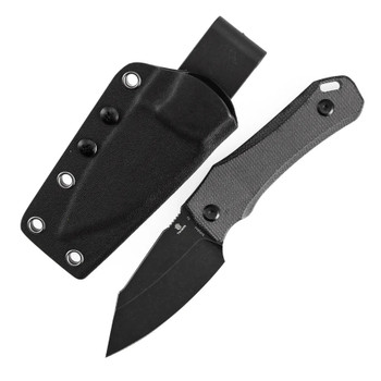 Tenable Loki Fixed Blade Knife Black Micarta Handle D2 Plain Edge Blackwash Finish G1058A4