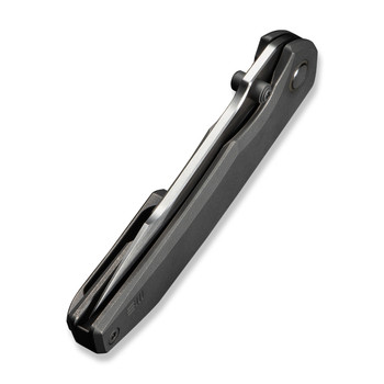 (Stiff Detent) Open Box/Returned WE Ryson Folding Knife Gray Titanium Handle M390 Plain Edge Hand Rubbed Satin Finish WE24086-2