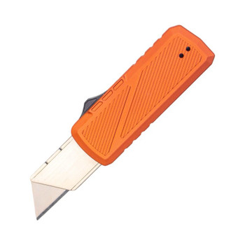 TacKnives Zipper OTF Automatic Utility Knife Orange Aluminum Handle SK5 Razor Blade Plain Edge