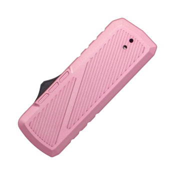 TacKnives Zipper OTF Automatic Utility Knife Pink Aluminum Handle SK5 Razor Blade Plain Edge