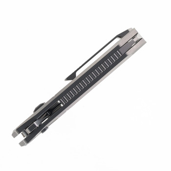 Remette Cosmic Folding Knife Grey Titanium Handle M390 Plain Edge Pearlescent Finish RTCO-TT