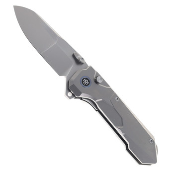 Remette Cosmic Folding Knife Grey Titanium Handle M390 Plain Edge Pearlescent Finish RTCO-TT