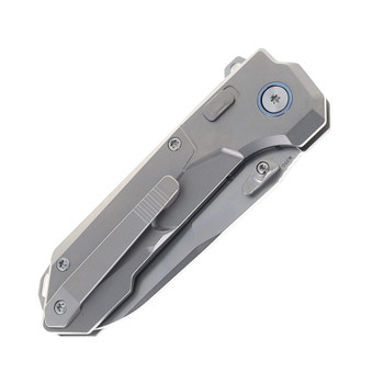 Remette Cosmic Folding Knife Grey Titanium Handle M390 Plain Edge Pearlescent Finish RTCO-TT