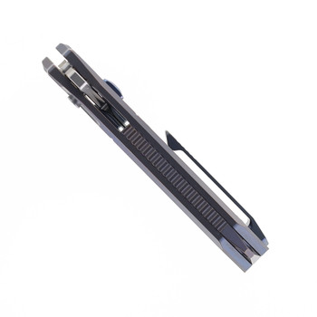 Remette Cosmic Folding Knife Blue Titanium Handle M390 Plain Edge Pearlescent Finish RTCO-TB