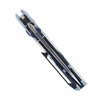 Remette Cosmic Folding Knife Fire Pickling Titanium Handle M390 Plain Edge Pearlescent Finish RTCO-TC