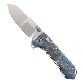 Remette Cosmic Folding Knife Fire Pickling Titanium Handle M390 Plain Edge Pearlescent Finish RTCO-TC