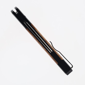 Protech Godfather Automatic Knife Black Aluminum Handle with Maple Burl Wood 154CM Satin Blade 906-SATIN