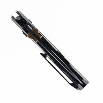 Remette Cosmic Folding Knife Black Titanium Handle M390 Plain Edge Black DLC Finish RTCO-TH