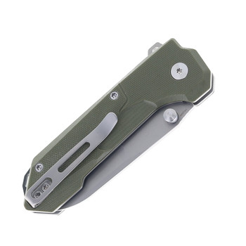 Remette Cosmic Folding Knife Green G10 Handle 14C28N Plain Edge Sandblast Finish RTCO-GM