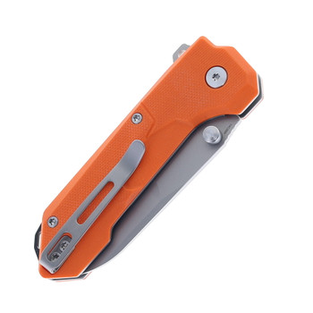 Remette Cosmic Folding Knife Orange G10 Handle 14C28N Plain Edge Sandblast Finish RTCO-GO