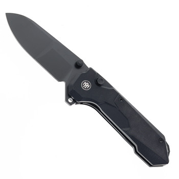 Remette Cosmic Folding Knife Black G10 Handle 14C28N Plain Black Blade RTCO-GB